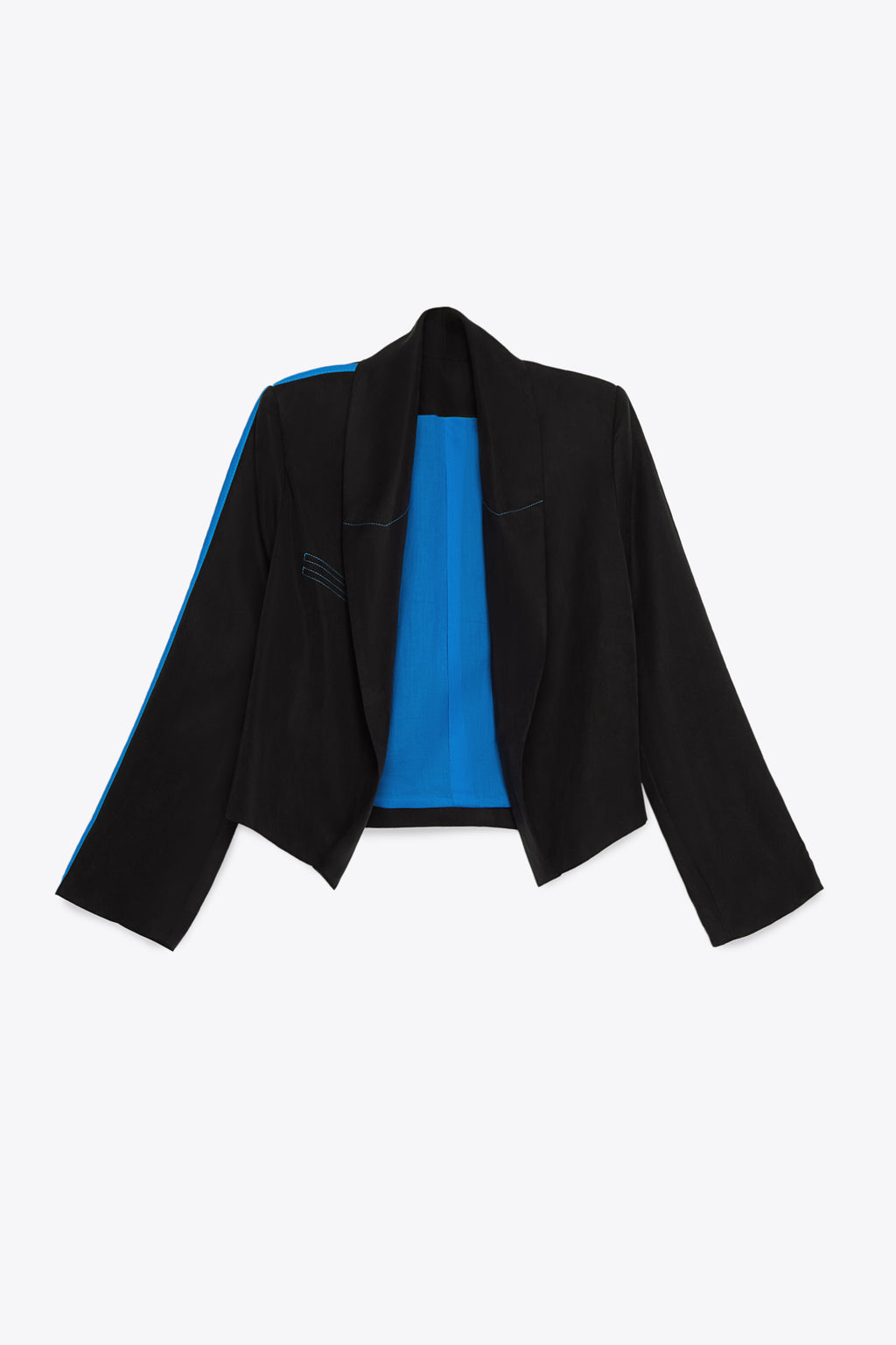 Blue stripe blazer lyocell 100%