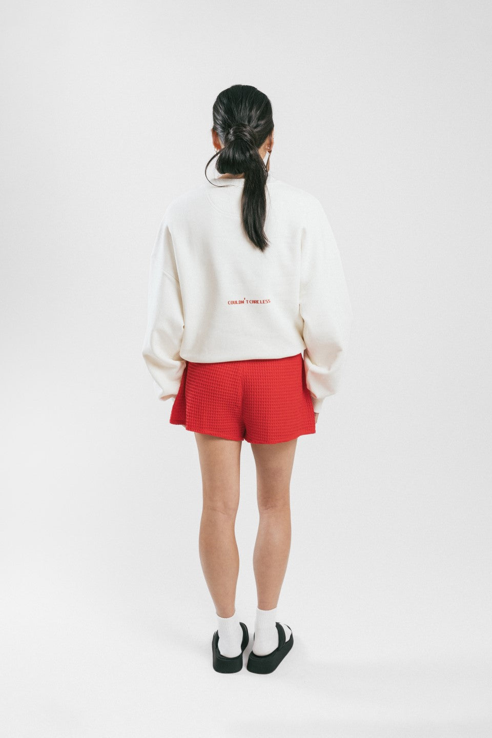 Crinkled Red Culotte