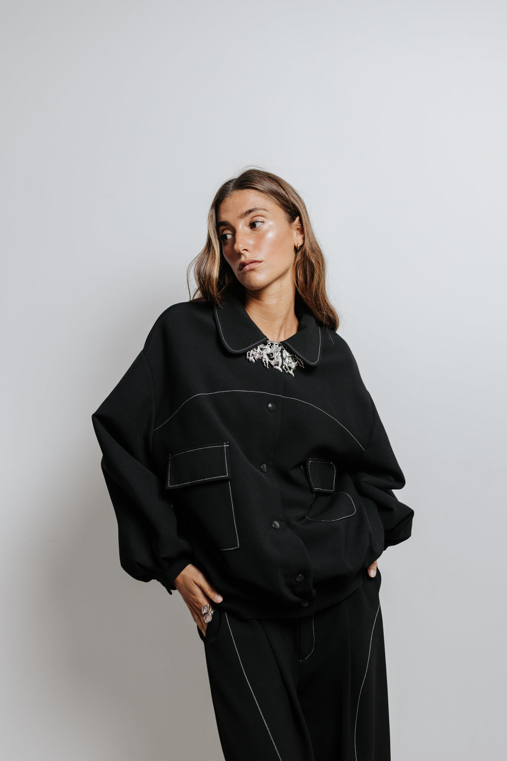 Chaqueta B_lack Bomber