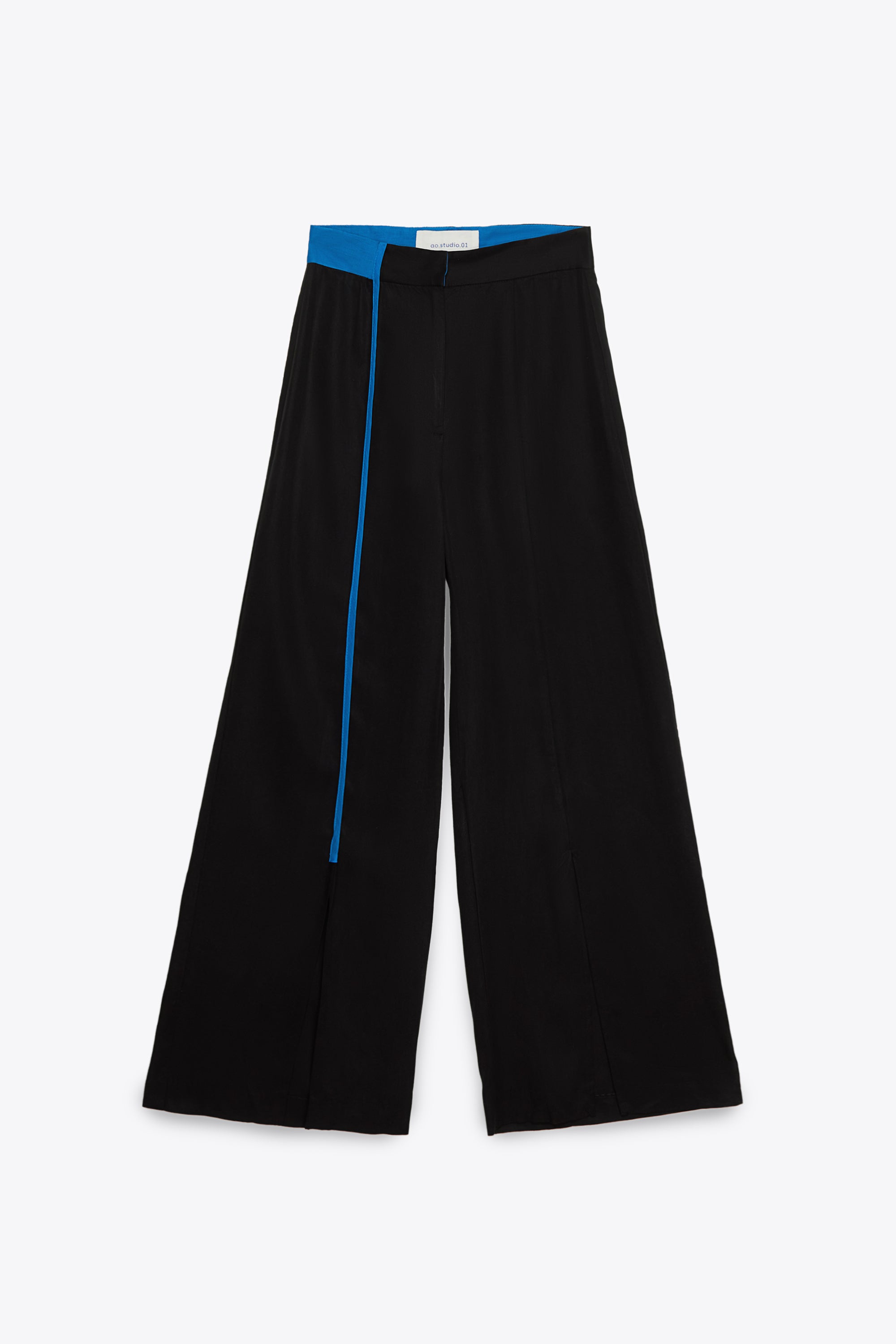 Blue stripe pantalones lyocell 100%